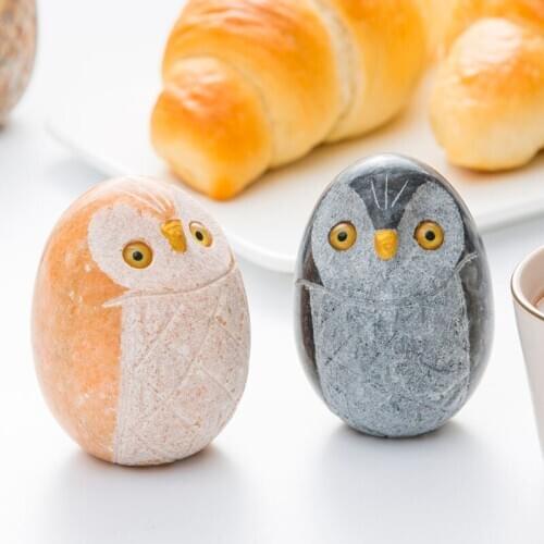 Five blessings Owl Ornament Animal Granite Statue home decoration accessories blessing Mascots longevity Gifts Lucky charm totem