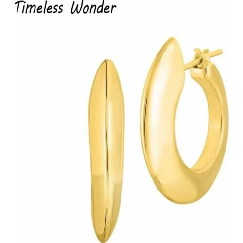 Timeless Wonder Punk Geo Irregular Hoops Earrings Women Jewelry Gothic Korean Designer Ins Boho Egirl Japan Statement Rare 2365