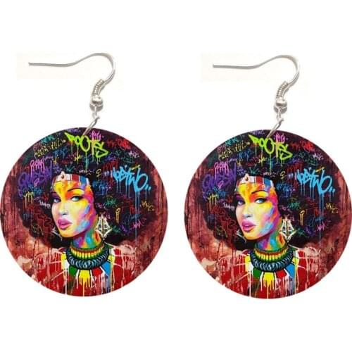 1Pair Beauty Designs African Women Drop Earrings Acrylic Earring Jewelry For Womens Gift Fashion Lady Charm Big Earrings