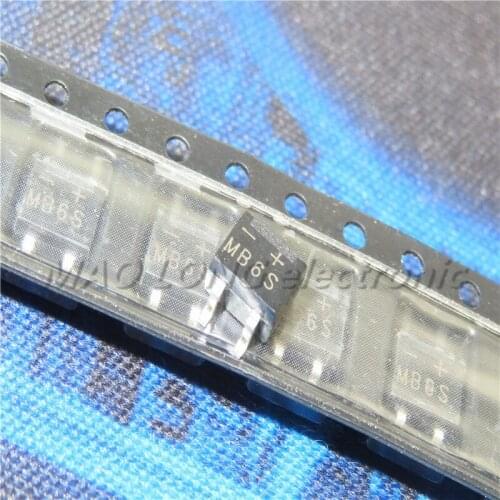 20PCS/LOT MB6S SMD 0.5A 600V Single Phases Diode Rectifier Bridge SOP-4 new and original IC In Stock