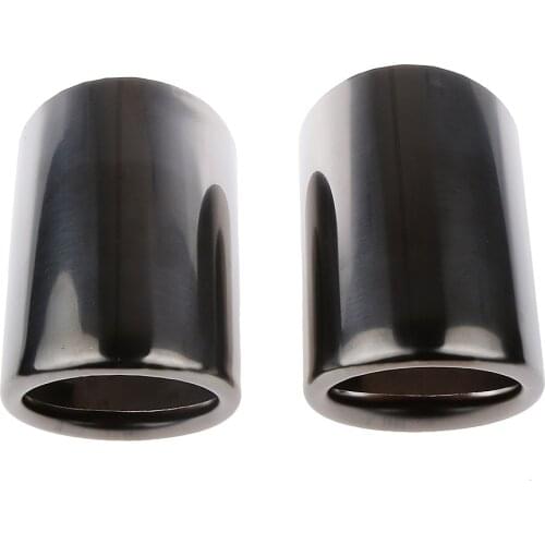 2 Pieces Car Metal Exhaust Rear Tail Pipe Tip Tailpipe Muffler Pretector Cover Trim For Audi A4 Q5 Q3 A3 2009-2016