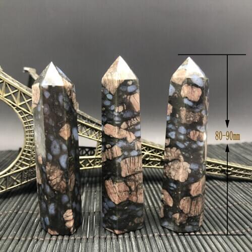230G Que Sera Stone WAND Point Geomancy Natural Quartz Chakra Room Decor Wooden Office Desk Decoration