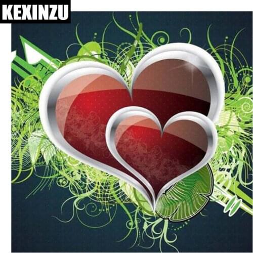 5D diy mosaic painting Love heart diamond embroidery scenery 5d diamond painting cross stitch set full square kits wall painting