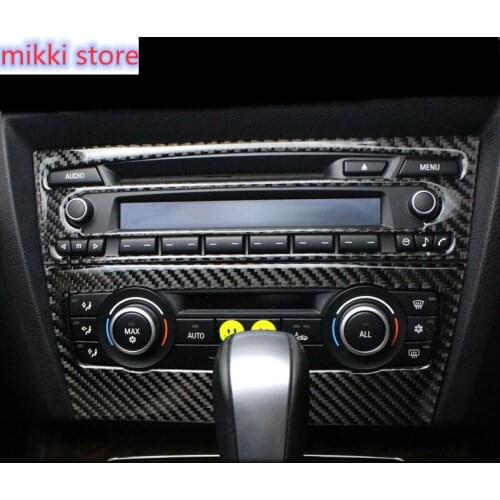 Accessories For BMW 3 Series E90 E92 E93 Carbon Fiber Car Inner control Air conditioning CD panel Trim Cover decoration Sticker