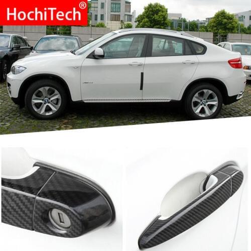For BMW X6 E71 E72 XDrive35i XDrive50i M50d XDrive40i 2008-2013 Accessories 100% Real Carbon Fiber Auto Outer Door Handle Cover