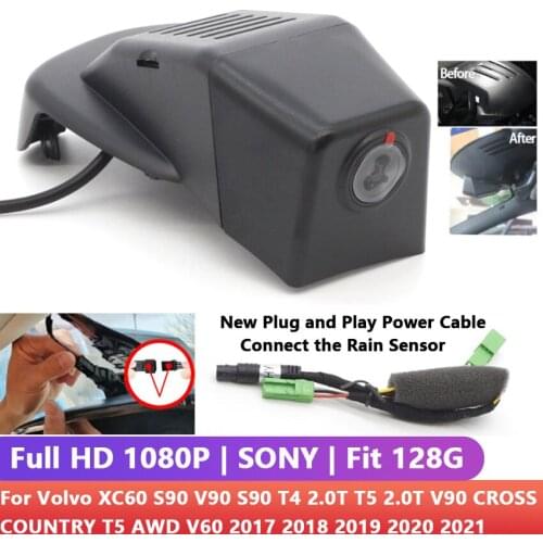 Wifi Dash Cam HD Car DVR Camera For Volvo XC60 S90 V90 S90 T4 2.0T T5 2.0T V90 CROSS COUNTRY T5 AWD V60 2017 2018 2019 2020 2021