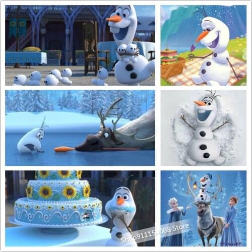 DIY Disney Frozen Diamond Painting Kit Olaf Embroidery Mosaic Cross Stitch Art Home Decor Full Square/round Rhinestone Gift