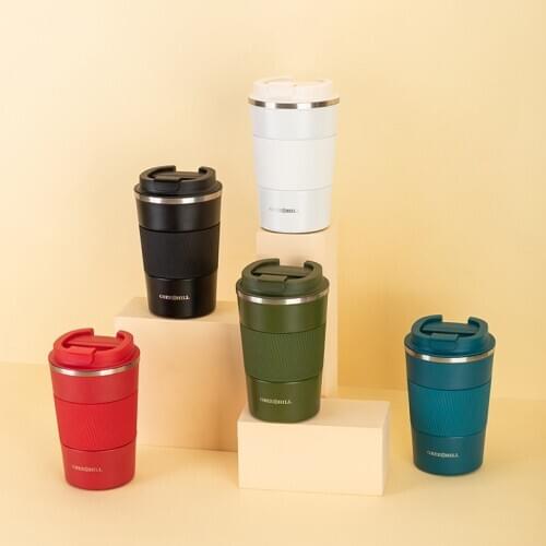 GREENHILL Insulated Coffee Travel Mug | Stainless Steel Tumbler Cup with Spill-Proof Lid, 380ML / 500ML