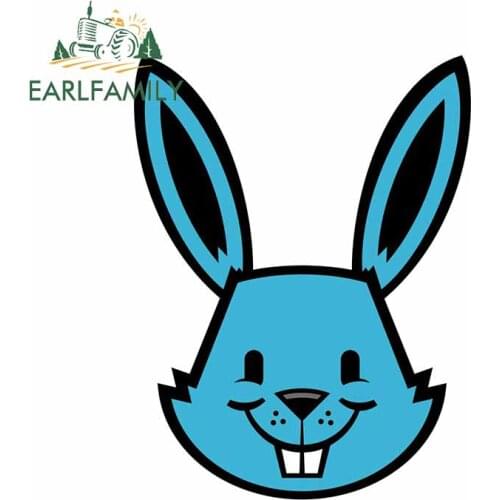 EARLFAMILY 13cm x 9.8cm For Cartoon Rabbit Motorcycle Car Stickers Scratch-Proof Decal Graffiti Sticker Vinyl Material Decor