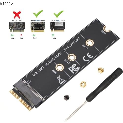 M.2 NVME SSD Convert Adapter Card for MacBook Air Pro Retina 2013-2017 NVME/AHCI SSD Upgraded Kit For A1465 A1466 A1398 A1502 M2