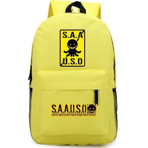 Assassination Classroom Anime School Bags S.A.A.U.S.O Women Pink Bagpack Canvas Travel Backpack Galaxy Bookbag Mochila Feminina