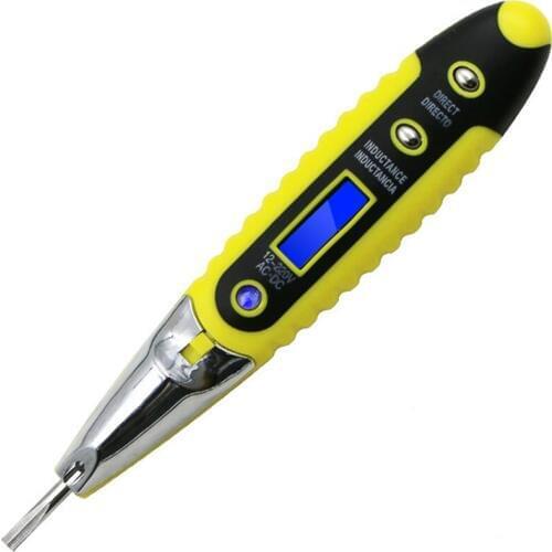 Contact Tester Pen 12-220V AC Voltage Detectors Tester Meter Volt Current Electric Test Pencil Dc Voltmeter Digital