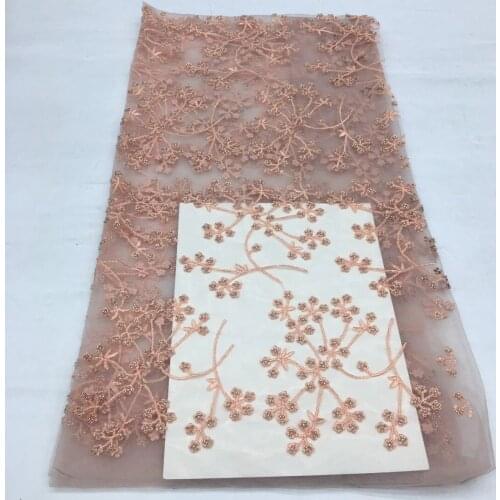 Hand-beaded Lace African Tulle Lace Fabric 2021 High Quality Lace Nigerian Lace Fabric For Womens Party Dress Sewing XX4579