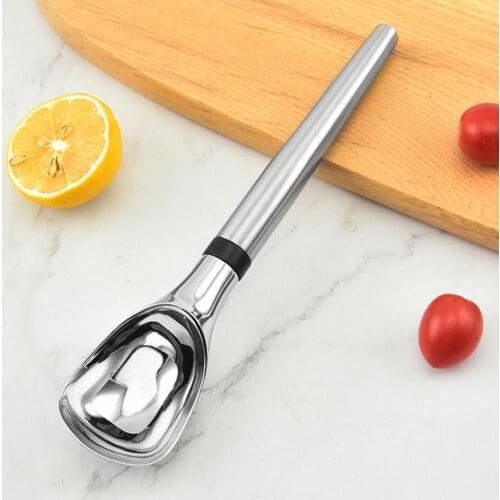 Ice Cream Spoon Eco-friendly Rust-proof Stainless Steel Thick Watermelon Scoop Supplies Home Ice Cream Spoon Accessories Tools