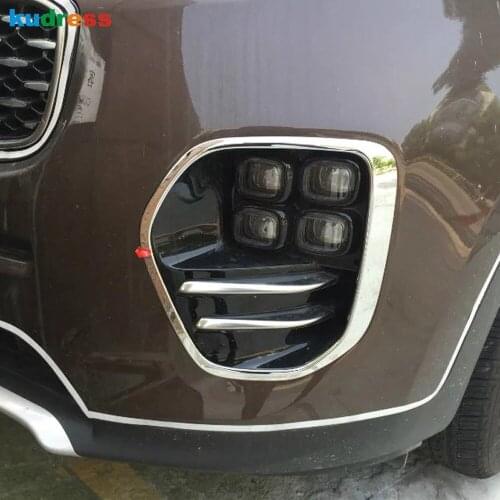 Front Fog Light Lamp Cover Trim For KIA Sportage 2017 2018 ABS Chrome Foglight Lamp Frame Car Styling Accessories 2pcs/set
