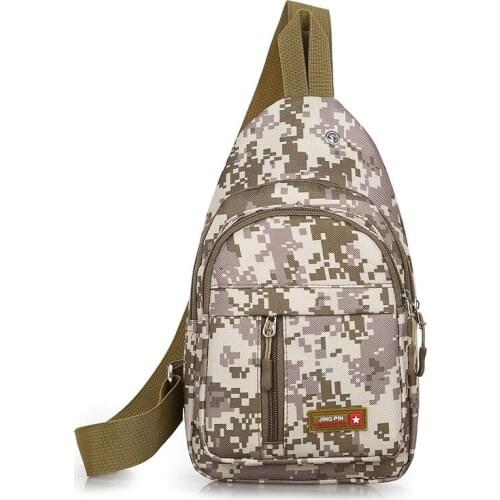 2021 Brand New Men Vintage Canvas Leather Satchel Shoulder Sling Chest Pack Bag Travel Personal Pocket Waterproof Chest Pack