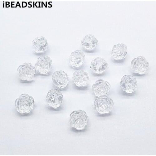 New arrival! 12mm 700pcs Clear Rose shape beads for Earrings parts,hand Made Necklace Earrings Findings Jewelry DIY
