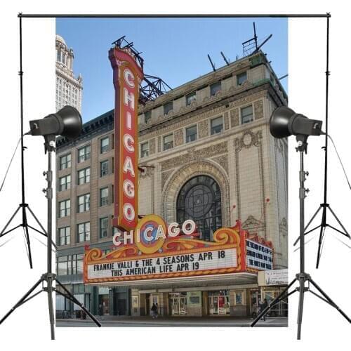 Chicago Theatre Wallpaper Photography Background Studio Props Wall Photography Backdrop Theme 150x220cm