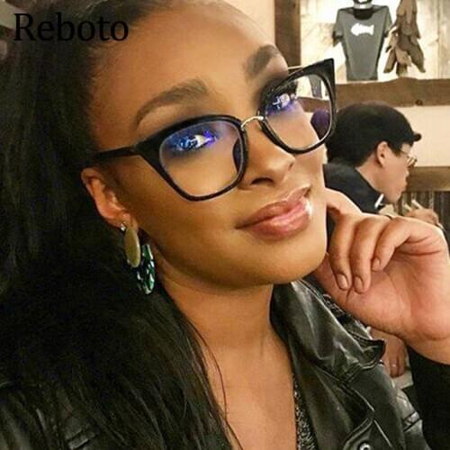 Sexy Cat Eye Glasses Women Fashion Eyeglasses Black Anti Blue Light Optical Computer Glasses Female Eyeglasses Frame