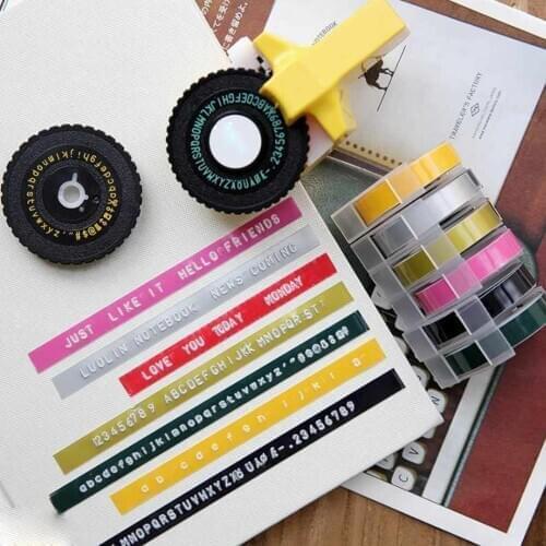 Portable Label Embossing Printer Family Plastic Mini Office Manual Labeling Machine DIY Print 3D Bar Code Machine Sculpture