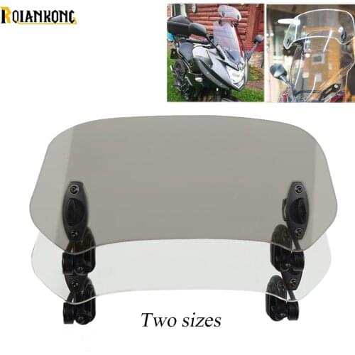 Adjustable Clip On Windscreen Windshield Extension Spoiler Wind Deflector Adjustable Lockable For Motorcycle BME HONDA Aprilia