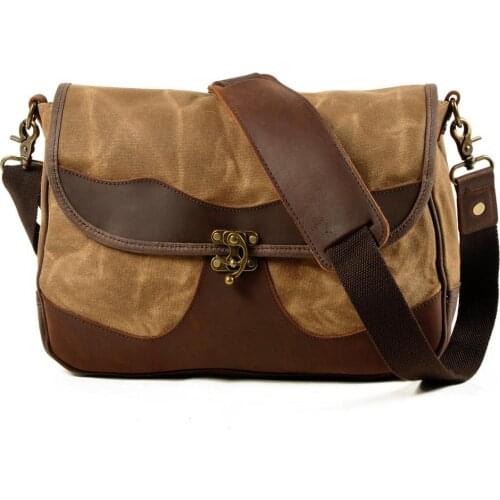 M327 New Fashion Brand Unisex Bag Quality Canvas Leather Messenger Bag Business Casual Briefcase Crossbody bag male shoulder bag