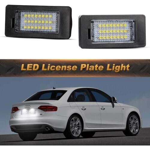 Super White LED License Plate Lights For Skoda Fabia 2 3 Octavia 3 Superb 2 3 Yeti 5L Rapid NH1 NH3 Kodiaq NU7 Canbus Error Free