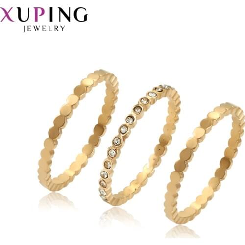 Xuping Newest DIY Ring Women Stainless Steel Jewelry Popular Design Birthday Family Party Gift 16162