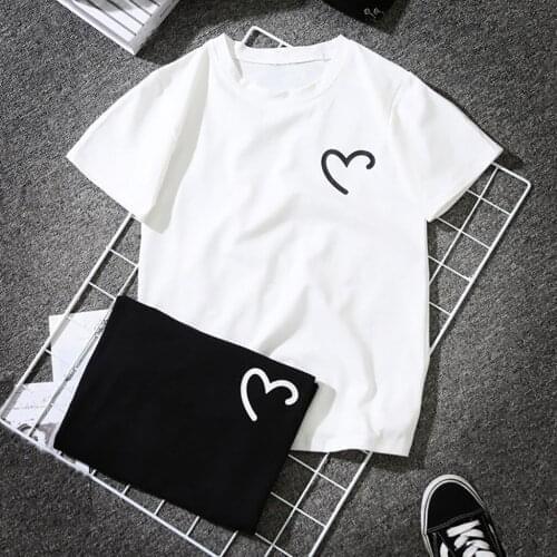 Women Black Harajuku Tshirt Cotton Short Sleeve Tunic Girls Tees Tops Summer Clothes Female Camisa Femenina
