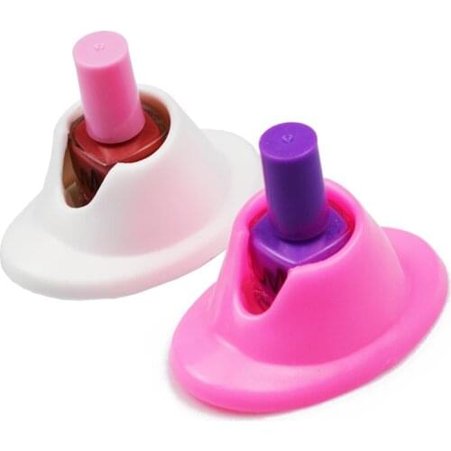 1Pcs Cute Rubber Nail Polish Bottle Holder For Nail Art Varnish Polish Seat Rack For Acrylic Nail Glass Box Tool