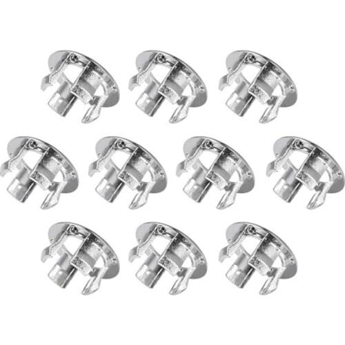 10pcs Sink Overflow Covers Kitchen Bathroom Basin Trim Bath Sink Hole Ring Round Overflow Drain Cap Cover Insert Hole Spares