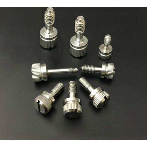 2pcs M6 stainless steel slotted knurled screwless knurled loose screws home decoration bolts 30mm-50mm length
