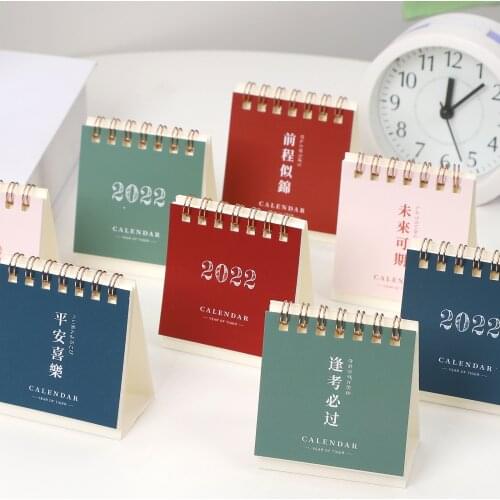 2022 Creative Mini Desk Calendar 365 Days Homeoffice Calendar Kawaii Daily Planning of Students Study Plan Stationery Supplies