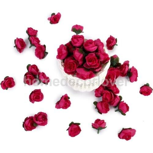 50pcs 3cm Roses Artificial Silk Flower Heads Wedding Decoration --Rose Red