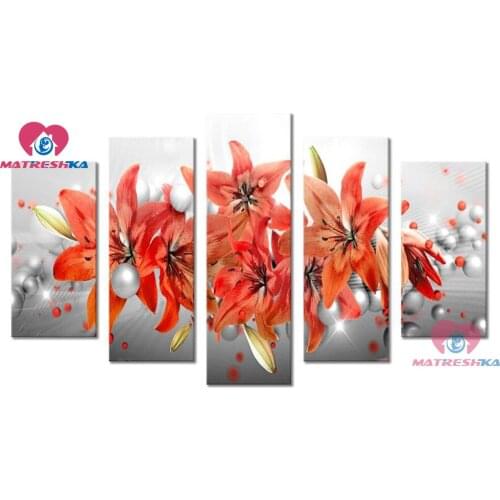 5d Diamond painting Diamond embroidery flowers lily pattern Multi-painting Diamond mosaic rhinestones pictures beadwork decor