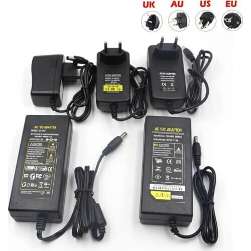 AC 100V-240V DC 12V Volt Transformer Converter 1A 2A 3A 5A 6A 8A 10A Power Supply Adapter For 12V LED Strip Light CCTV Lighting