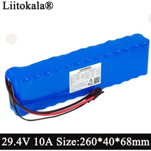 Liitokala 24V 10ah 18650 Battery 29.4V 10000mAh Electric Bicycle moped /electric/lithium ion battery pack +BMS protection