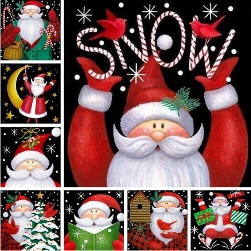 Santa Claus,Diamond painting,Cartoon,Full,Diamond Embroidery,Cross Stitch,Needlework,DIY,Mosaic,Christmas,Gift,Home Decor,Crafts