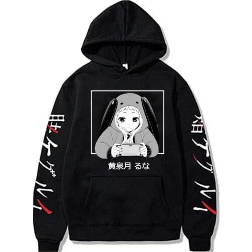 Anime Hoodies Kakegurui Yomoduki Runa Kawaii Women Pullover Harajuku Aesthetics Clothes Loose Long Sleeves Men Sweatshirt Top