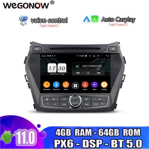 TDA7851 Android 10.0 8 Core 64GB ROM Car DVD Player GPS Glonass Map RDS Radio WIFI BT 5.0 For Hyundai IX45 Santa Fe 2013 2014