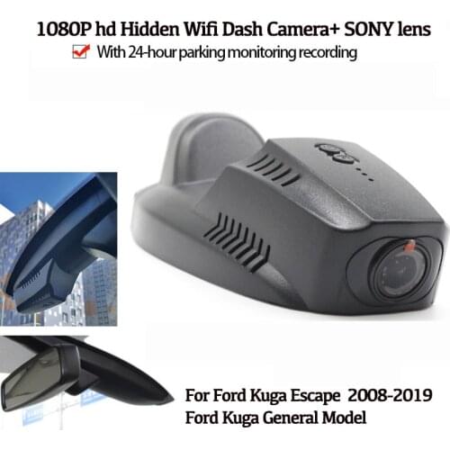 Car dvr wifi automobile dash cam auto driving recorder dual lens rearview camera for Ford Kuga General Model 2015 high quality