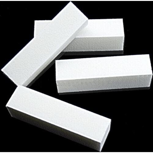 5Pcs/lot White Washable Nail Buffing Grinding Polishing Block Square Nail Art Buffers Sanding Block Manicure Pedicure Care Tool