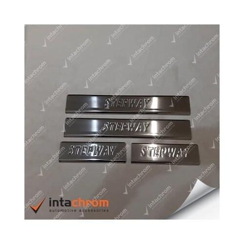 Dacia Stepway Chrome Door Sill 4 Piece 2012 and Above Car Chrome Accessory