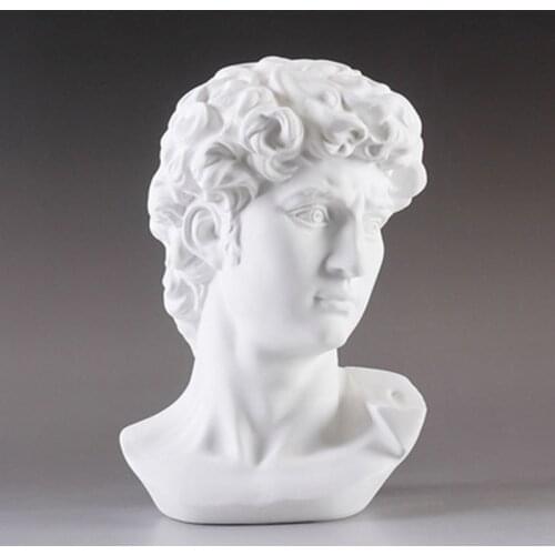 David Head Portraits Bust Statue Michelangelo Buonarroti Resin Craftwork Office Hotel Living Room Decoration Gift L1239
