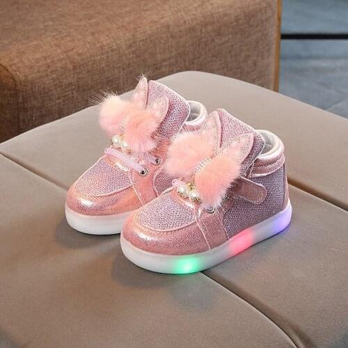 Childrens Shoes Sneakers With Luminous Sole Running Baby Shoes With Lights Children Led Luminous Sneakers For Baby Size 21-30