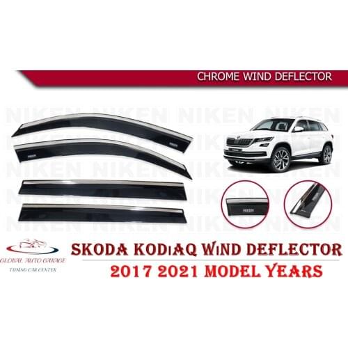 For SKODA KODIAQ Chrome Rain Wind Deflector 2017-2020 Sunshade Curtains Car Windshield Auto Accessory Universal Body kit