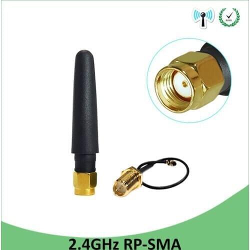 2.4Ghz antenna Wifi Antenna 3dbi RP-SMA Connector 2.4 ghz antenne wifi antena router IPX1 to SMA Male pigtail Extension Cable