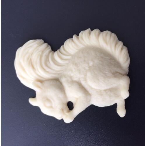 Squirrel Silicone Rubber Food Grade Flexible Mold- resin, wax, soap, clay, butter pat, chocolate, fondant, candy, crafting