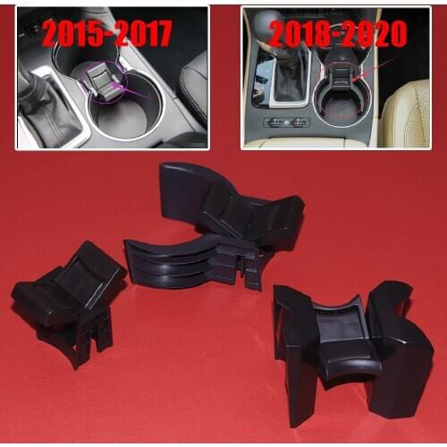 JEAZEA 1x Car Center Console Water Cup Holder Drink Stand Insert Divider Board Fit For Toyota Highlander 2009-2014 2018-2020