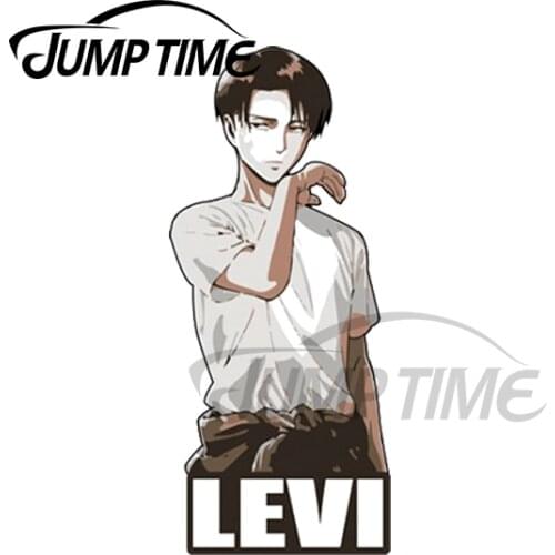 JumpTime 13 x 5.2cm For Levi Anime Boy Peeker Car Stickers and Decals Vinyl Car Wrap Auto Motorcycle Bumper Car Styling Decor